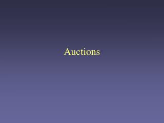 Auctions