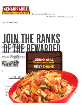 Join Genghis Grill Rewards - Irresistible Offer