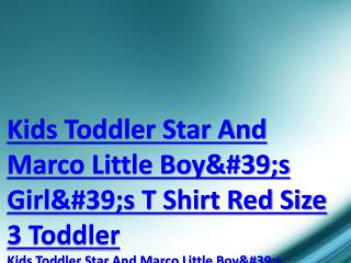 Kids Toddler Star And Marco Little Boy&#39;s Girl&#39;s T Shirt Red Size 3 Toddler