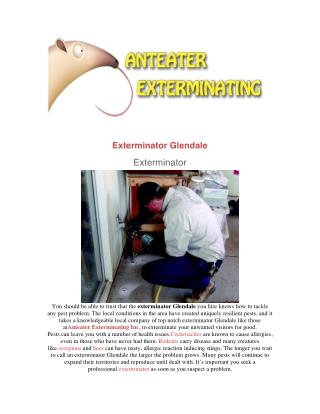 Exterminator Glendale