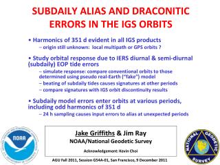 SUBDAILY ALIAS AND DRACONITIC ERRORS IN THE IGS ORBITS