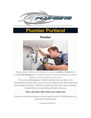 Plumber Portland