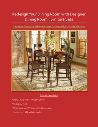 Redesign Your Dining Room with Designer Dining Room Furniture Sets