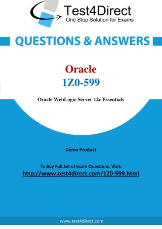 Oracle 1Z0-599 Exam - Updated Questions