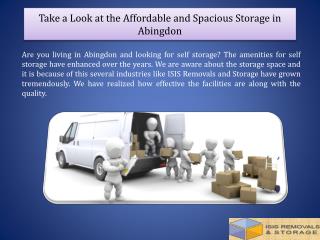 Take a Look at the Affordable and Spacious Storage in Abingdon