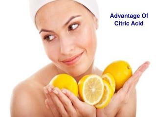 Advantage Of Citric Acid