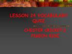 LESSON 24 VOCABULARY QUIZ