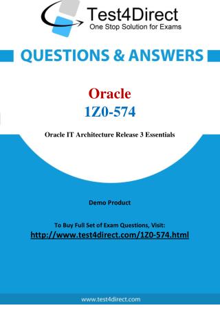 Oracle 1Z0-574 Exam - Updated Questions
