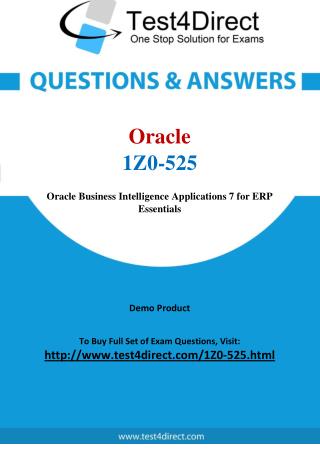 Oracle 1Z0-525 Exam - Updated Questions