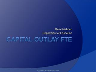 Capital Outlay FTE