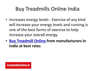 Buy Treadmills Online India