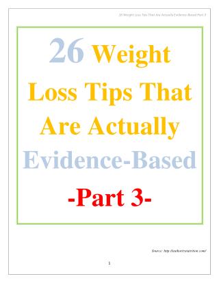 26 Weight Loss Tips That Are Actually Evidence-Based Part 3
