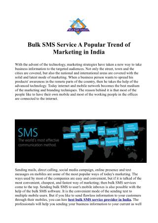 Best Bulk SMS Service Provider in India
