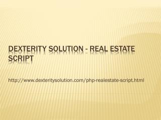 Dexterity Solution - Real Estate script