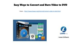 Easy ways to convert and burn video to dvd