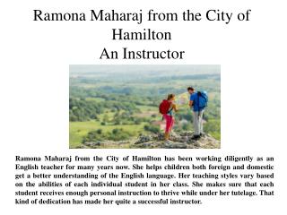 Ramona Maharaj from the City of Hamilton An Instructor