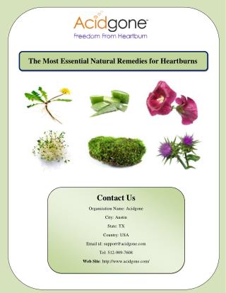 The Most Essential Natural Remedies for Heartburns