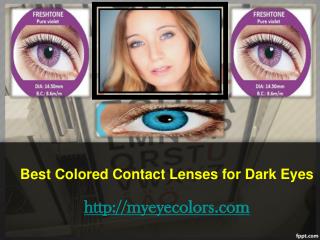 Colored Contact Lenses Non Prescription