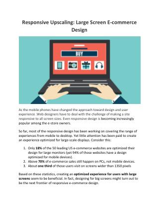 Responsive Upscaling: Large Screen Ecommerce Design