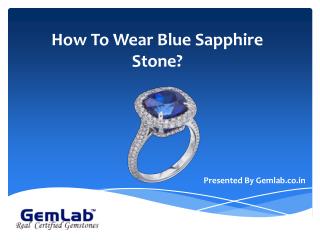 How to wear blue sapphire gemstone