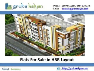 Flats For Sale in HBR Layout