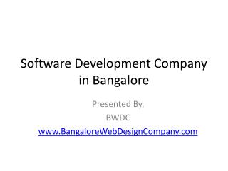 software development company in Bangalore