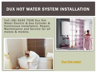 Dux Hot Water Installation