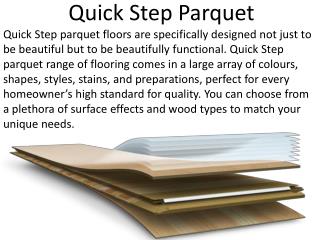 Quick Step Parquet Product & Designs