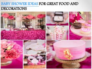 BABY SHOWER IDEAS FOR GREAT FOOD AND DECORATIONS