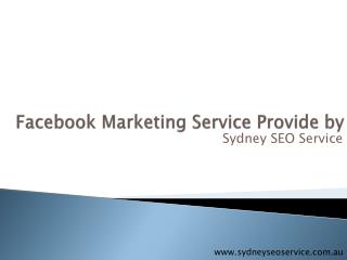 Facebook Marketing Service Provide by Sydney SEO Service