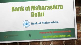 Bank of Maharashtra branches in Delhi