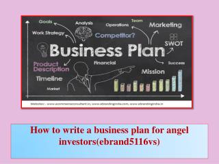 How to write a business plan for angel investors