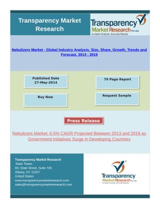 Nebulizers Market - Global Industry Analysis, Trends and Forecast, 2013 - 2019