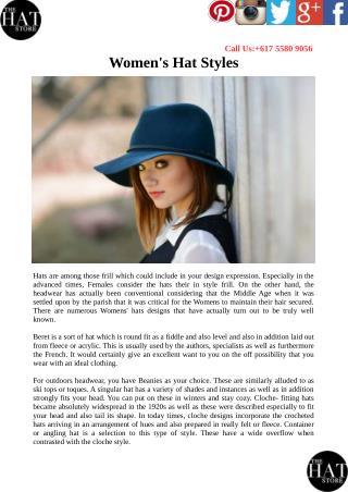 Women's Hat Styles