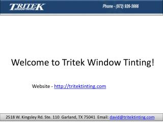 Dallas home window tinting