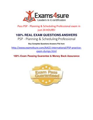 PSP Study Guide
