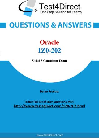 Oracle 1Z0-202 Test Questions