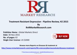 Treatment Resistant Depression Pipeline Review H2 2015