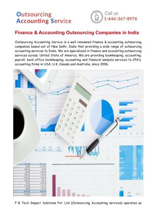 Outsourcing Accounting Services To India