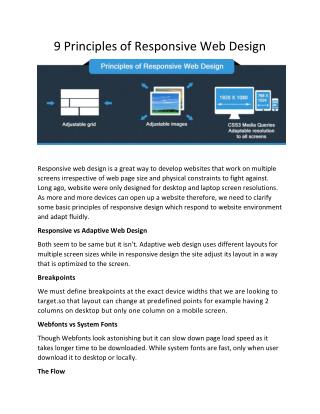 9 Principles of Responsive Web Design