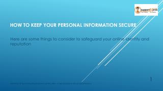 How to Keep Your Personal Information Secure