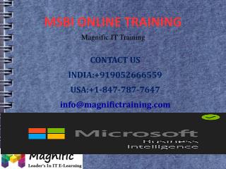 MSBI online Training in UK