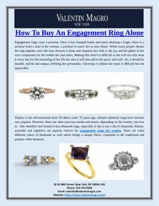 How To Buy An Engagement Ring Alone