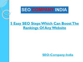 5 Easy SEO Steps Which Can Boost The Rankings Of Any Website