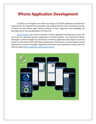 ios game development company | iPhone game development services - Devlon Infotech