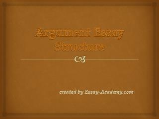 Argument Essay Structure