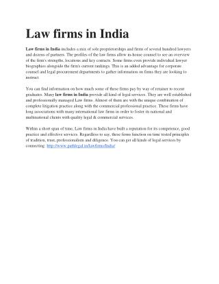 Law firms in India