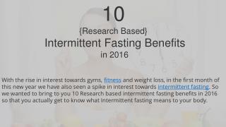 10 {Research Based} Intermittent Fasting Benefits in 2016