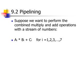 9.2 Pipelining