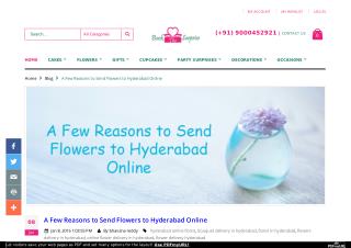 A Few Reasons to Send Flowers to Hyderabad Online